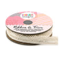 ColourMe 100% Cotton Lace Ribbon 12mm x 5m - Natural