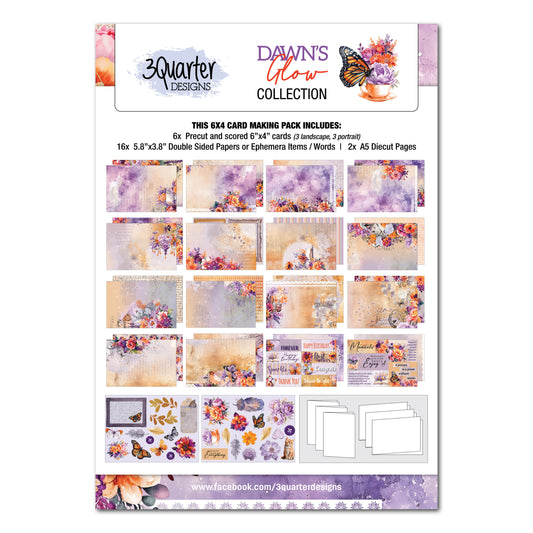 3 Quarter Designs Dawn's Glow 6"x4" Card Making Pack