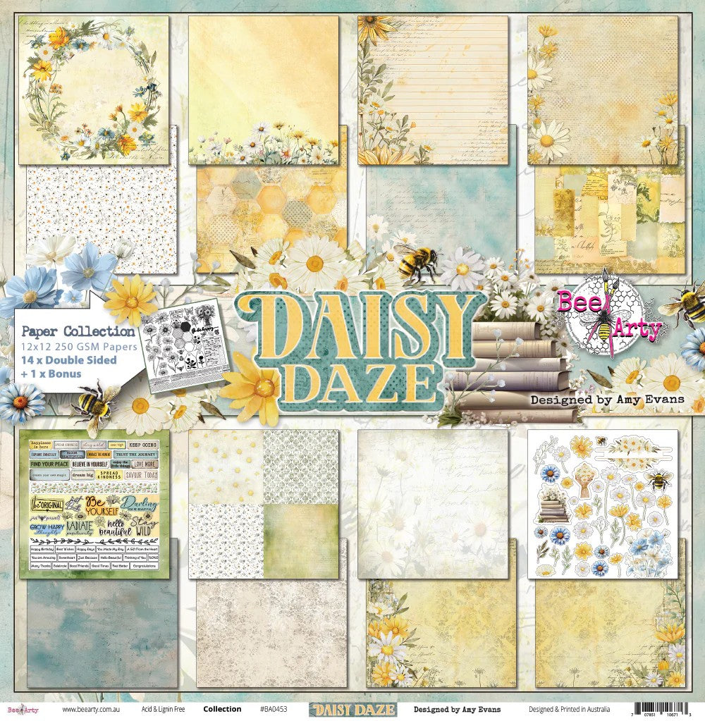 Bee Arty Daisy Daze 12"x12" Paper Collection Pack