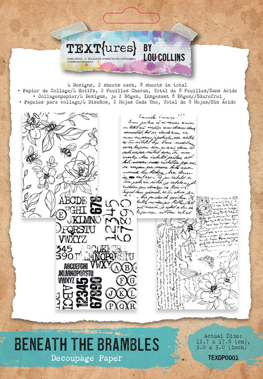 Text(ures) by Lou Collins Beneath the Brambles Decoupage Paper