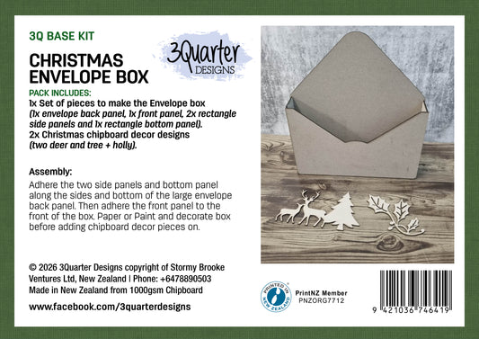 3 Quarter Designs Christmas Envelope Box