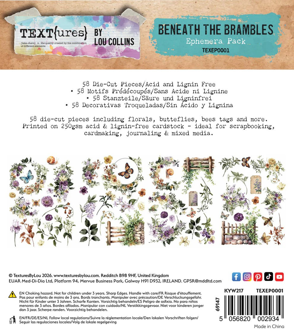 Text(ures) by Lou Collins Beneath the Brambles Ephemera Pack