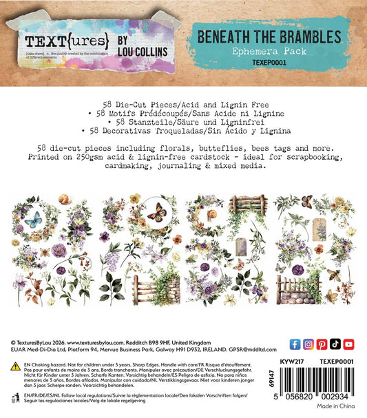 Text(ures) by Lou Collins Beneath the Brambles Ephemera Pack