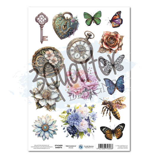 3 Quarter Designs Mechanica Sticker Sheet