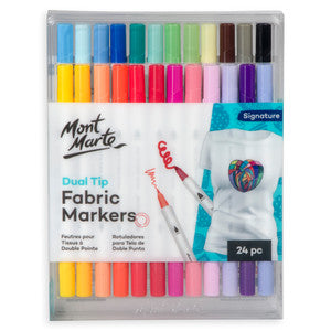 Mont Marte Signature 24pc Dual Tip Fabric Markers