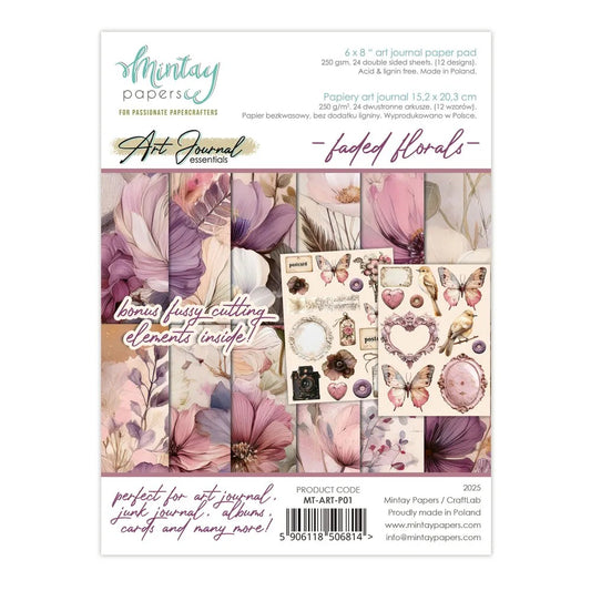 Mintay Art Journal Essentials - Faded Florals 6"x8" Art Journal Paper Pad