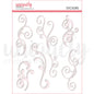 Uniquely Creative White Flourish Puffy Stickers