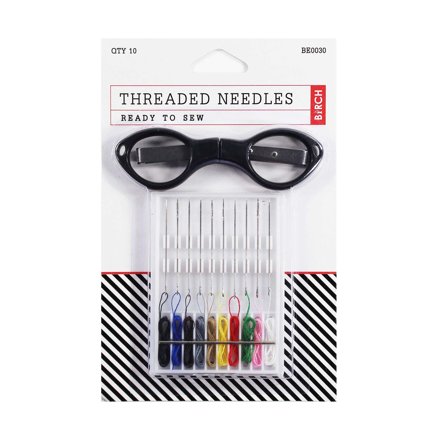 Birch Sew It Folding Scissors & Threaded Needles