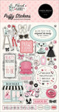 Carta Bella French Girl Puffy Stickers