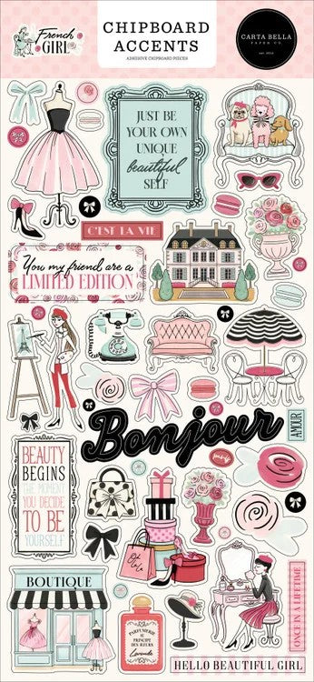 Carta Bella French Girl Chipboard Accents