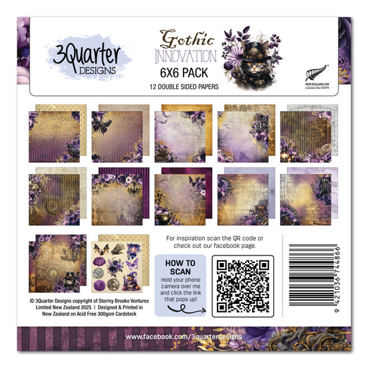 3 Quarter Designs Gothic Innovation 6"x6" Paper Collection Pack