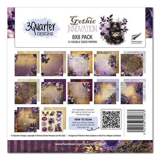 3 Quarter Designs Gothic Innovation 8"x8" Paper Collection Pack