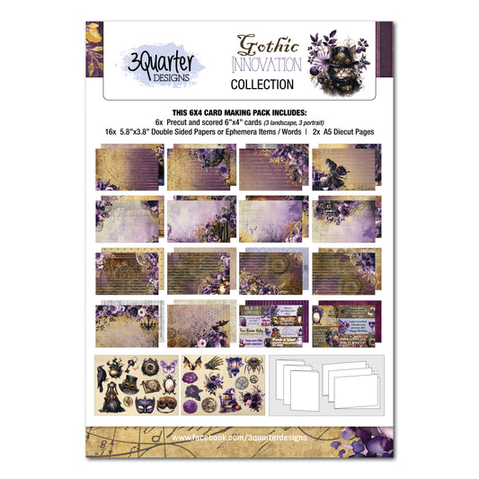 3 Quarter Designs Gothic Innovation 6"x4" Cardmaking Pack