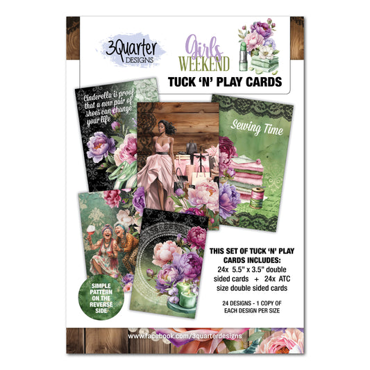 3 Quarter Designs Girls Weekend Tuck 'N' Play Cards