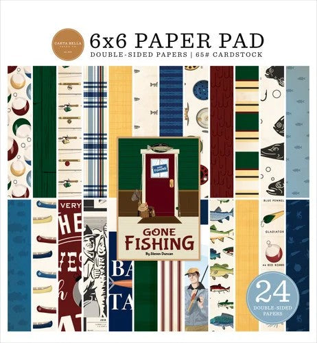 Carta Bella Gone Fishing 6"x6" Paper Pad