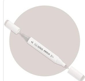 Couture Creations Twin Tip Alcohol Ink Marker - Greek White (5305)