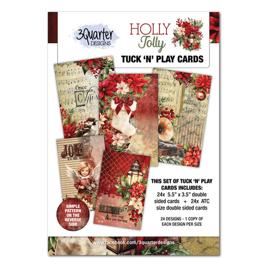 3 Quarter Designs Holly Jolly Tuck n' Play Cards