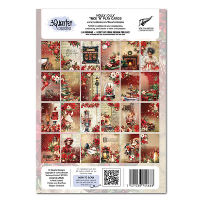 3 Quarter Designs Holly Jolly Tuck n' Play Cards