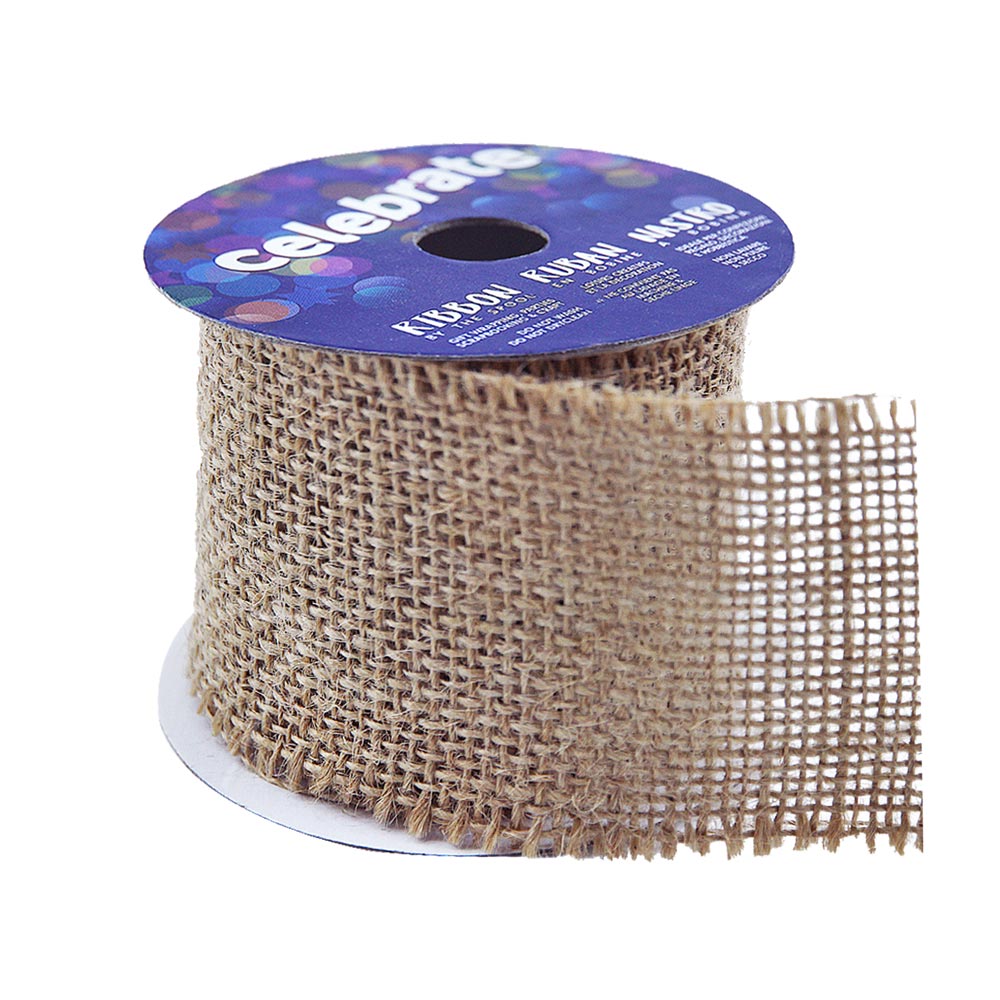 Celebrate Hessian Ribbon 60mm x 2m