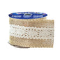 Celebrate Hessian Ribbon with Cotton Lace 50mm x 2m