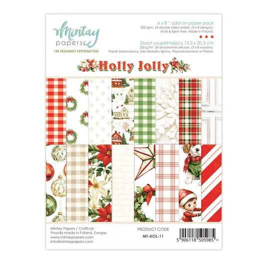 Mintay Holly Jolly 6"x8" Add on Paper Pad