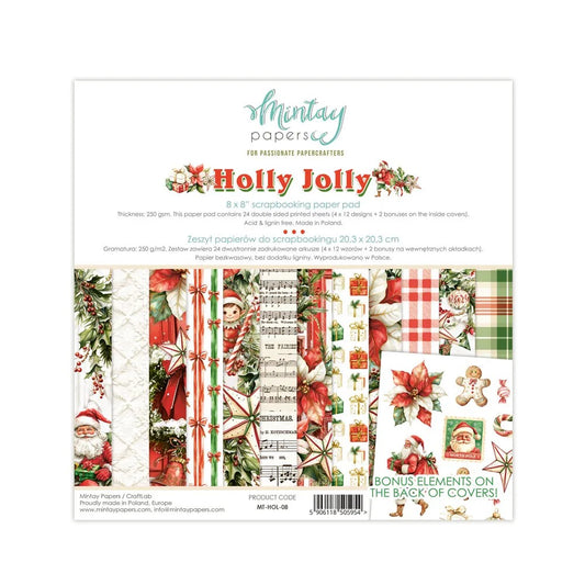 Mintay Holly Jolly 8"x8" Paper Pad
