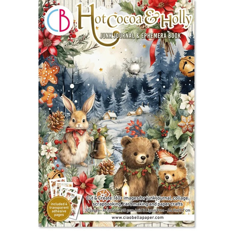 Ciao Bella Hot Cocoa & Holly Junk Journal & Ephemera Book