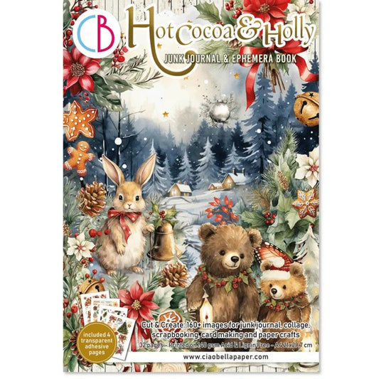 Ciao Bella Hot Cocoa & Holly Junk Journal & Ephemera Book