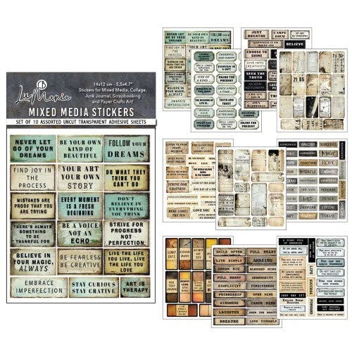 Ciao Bella Lu Mania Kind Thoughts Mixed Media Stickers