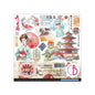 Ciao Bella Land of the Rising Sun Fussy Cut Pad 6″x6″ 24/Pkg