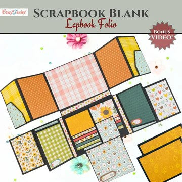 CrafTreat Scrapbook Blank Precut Album Base - LapBook Folio - Black