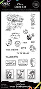 Arden Creative Studios Letter Box Postmarks Clear Stamp Set