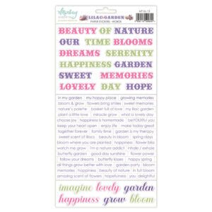 Mintay Lilac Garden 6"x12" Words Paper Stickers Sheet
