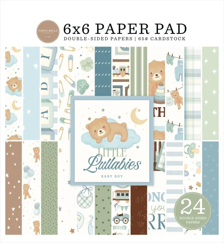 Carta Bella Little Lullabies Baby Boy 6"x6" Paper Pad
