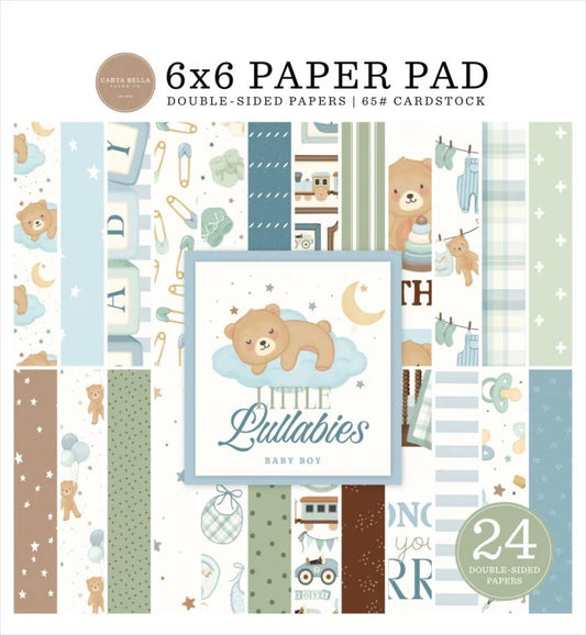 Carta Bella Little Lullabies Baby Boy 6"x6" Paper Pad