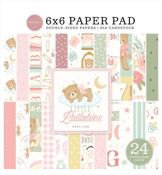 Carta Bella Little Lullabies Baby Girl 6"x6" Paper Pad