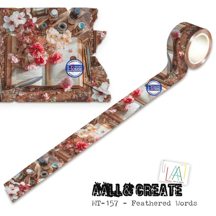 AALL & Create MT-157 Feathered Words Layer-it-up Washi Tape