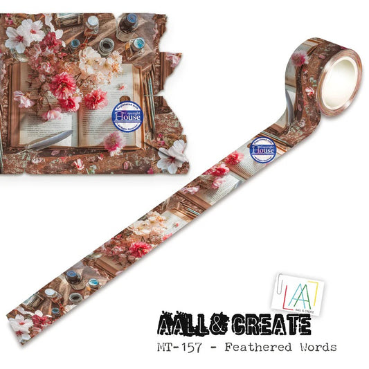 AALL & Create MT-157 Feathered Words Layer-it-up Washi Tape