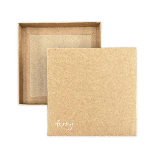 Mintay Card Box Base - Square - Kraft (3 pieces)