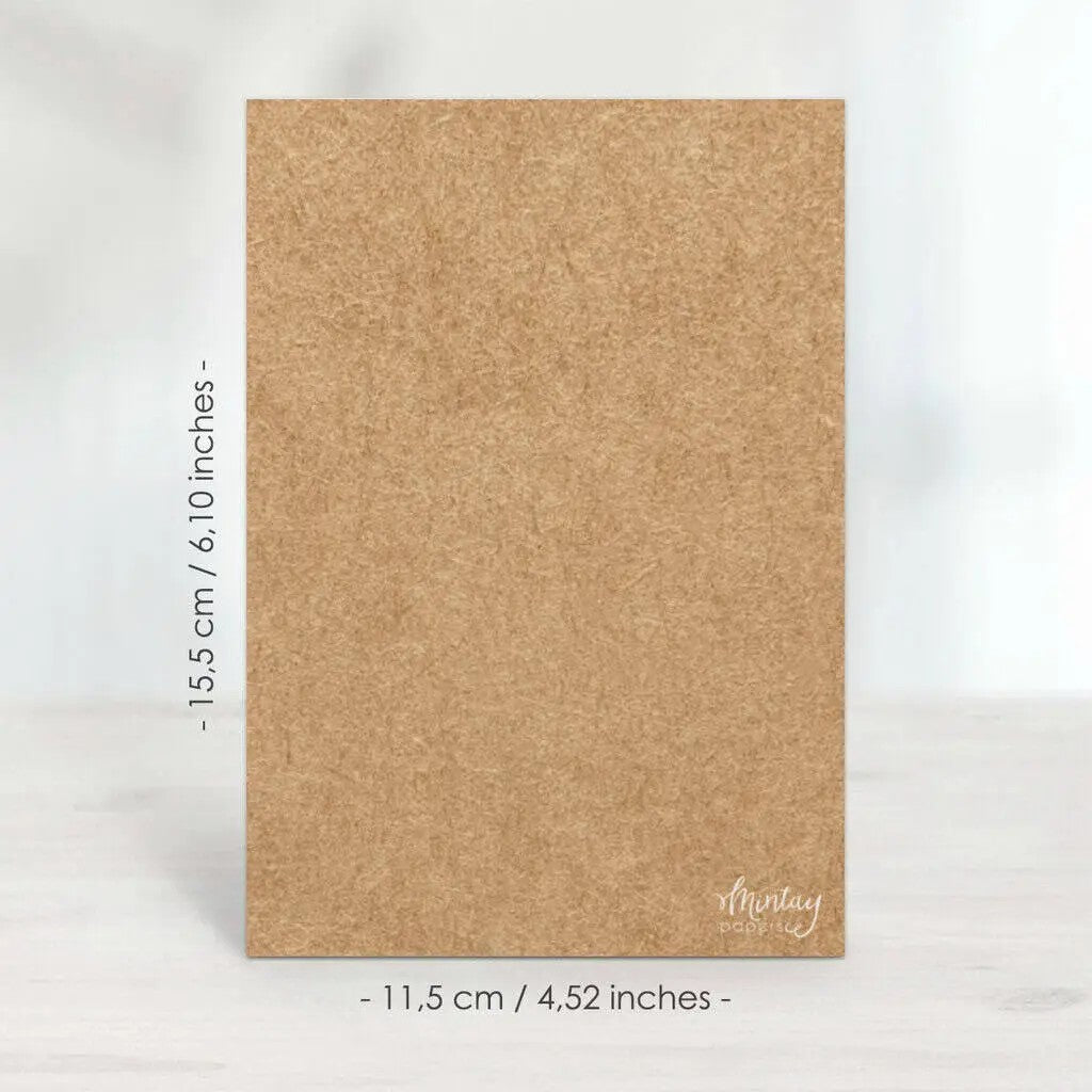 Mintay Greeting Card Base C05 11.5cm x 15.5cm - Kraft (10 pieces)