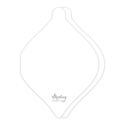 Mintay Basic Bauble Card Base - White (5 pieces)