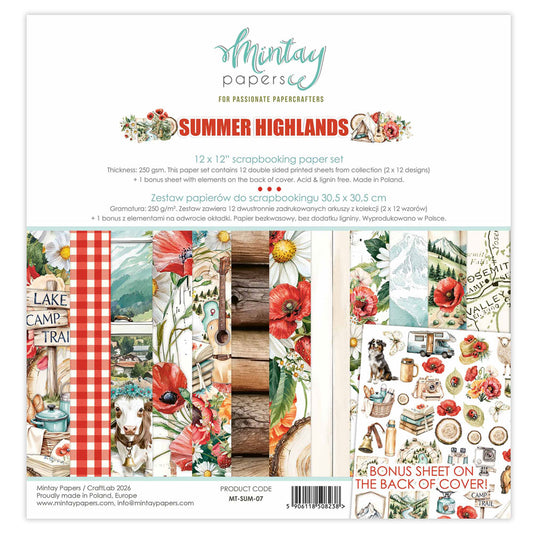 Mintay Summer Highlands 12"x12" Paper Pack