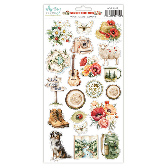 Mintay Summer Highlands Paper Element Stickers