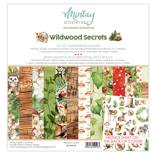Mintay 12"x12" Paper Collection Pack - Wildwood Secrets