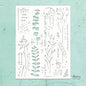 Mintay Kreativa Stencil - Garden Leaves - Mixed 9
