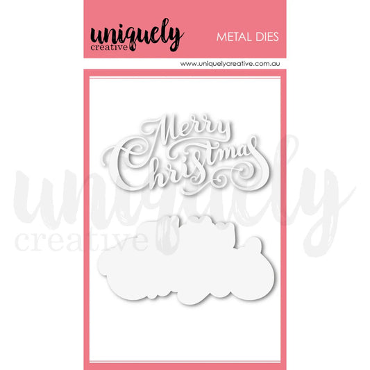 Uniquely Creative Merry Christmas Script Die Set