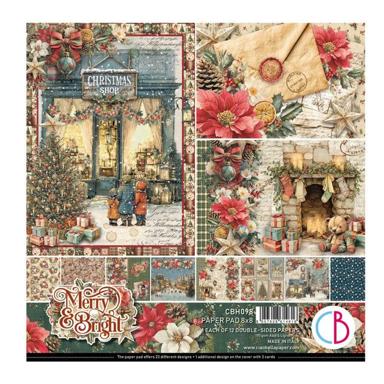Ciao Bella Merry & Bright 8"x8" Paper Collection Pad 12/Pkg