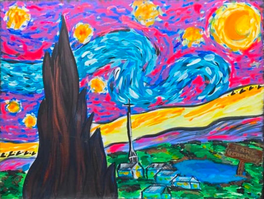 Dabble & Swish Paint Party Saturday 8th August 3pm - 6pm - Starry Night