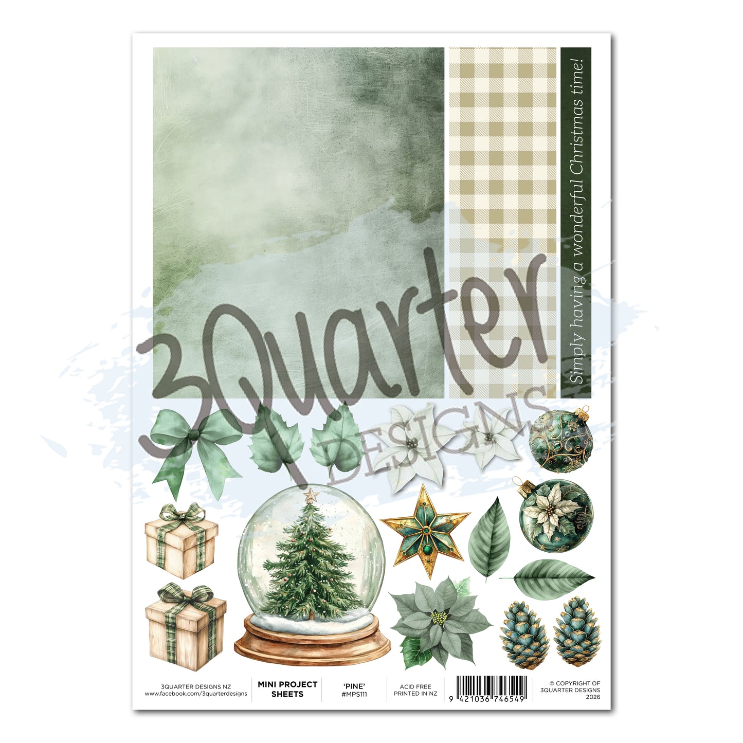 3 Quarter Designs A4 Pine Mini Project Sheet