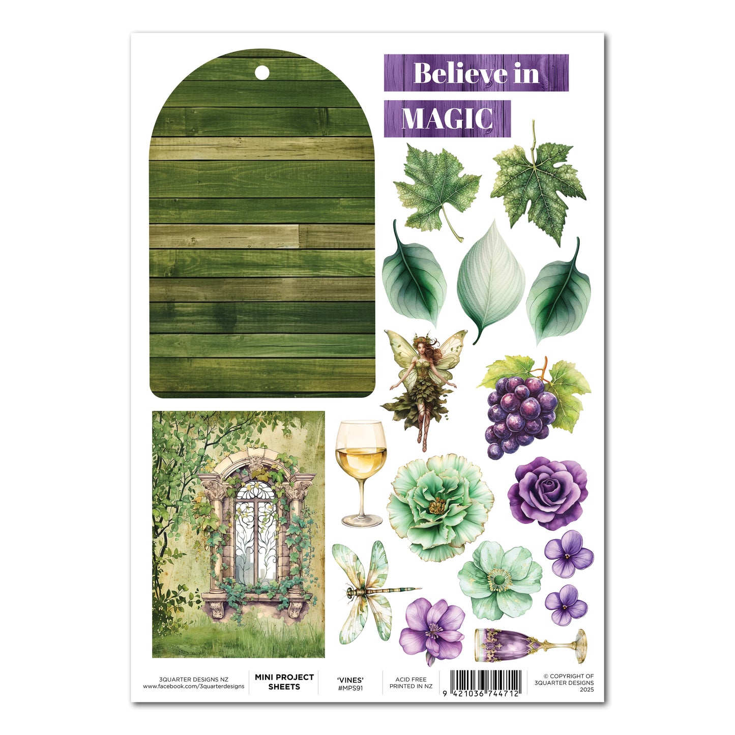 3 Quarter Designs Magical Vines Mini Project Sheet